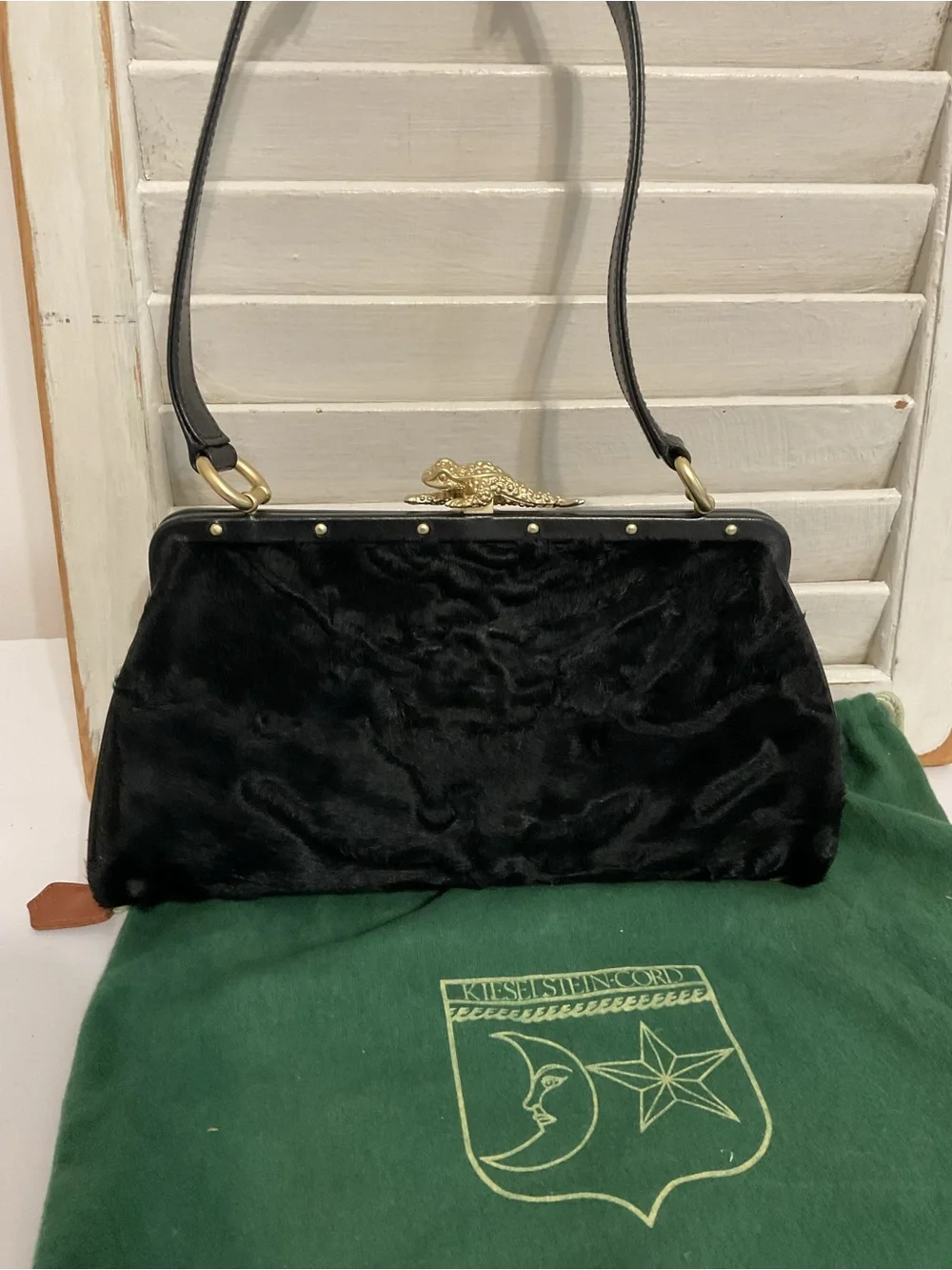 Barry Kieselstein Cord Handbag Broadtail Lamb Fur and Leather